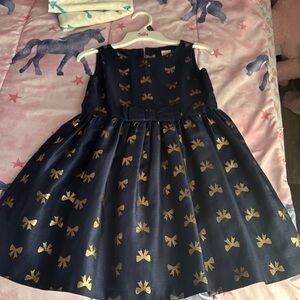 Jolie Navy and Gold Kids Dress